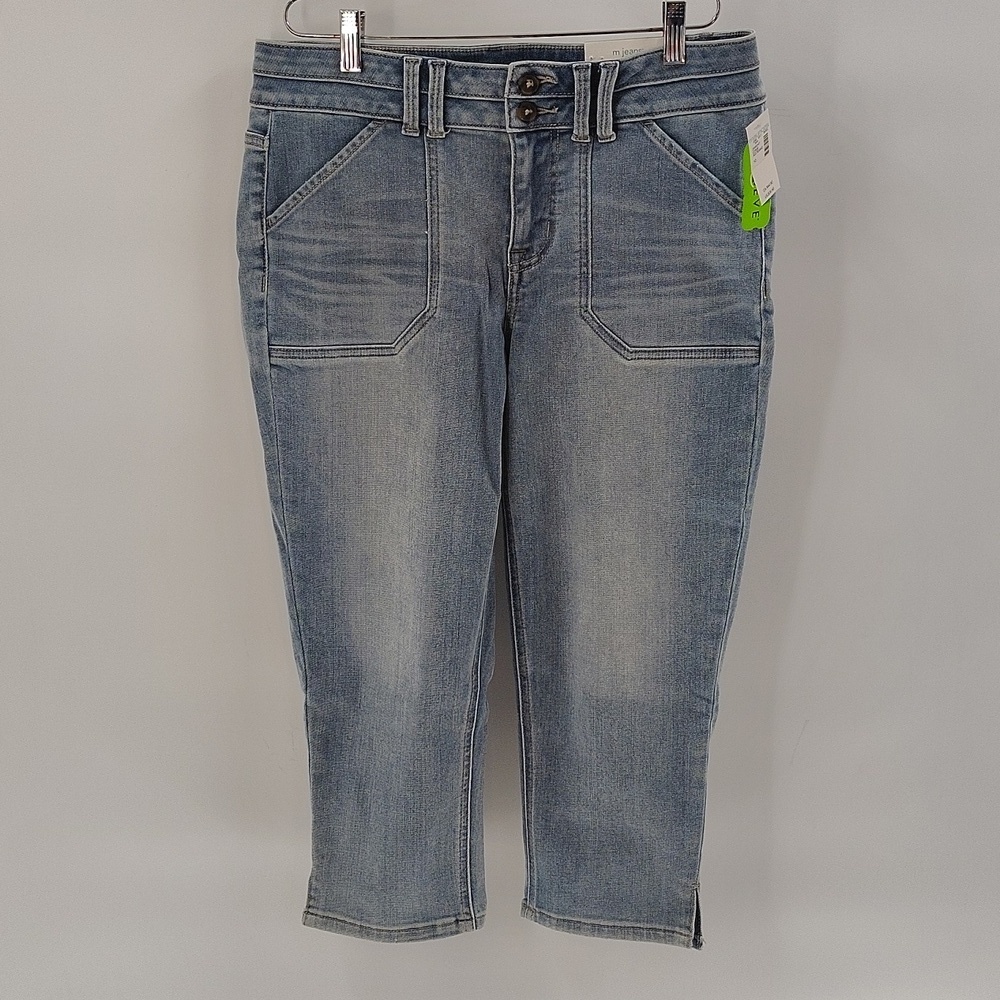M Jeans Maurices sz 10 Cool Comfort Capri Mid Rise Light Wash New NWT